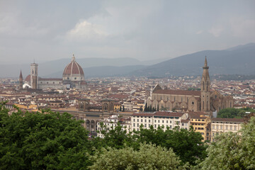 Fototapeta na wymiar Italy Florence city view on a sunny autumn day