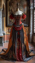 Obraz premium Renaissance gown in Florence, art and history blend, timeless