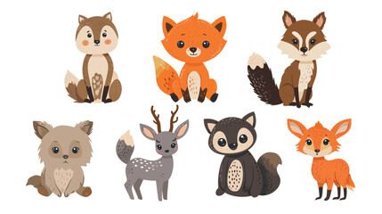 Fototapeta premium Diverse group of animals sitting together