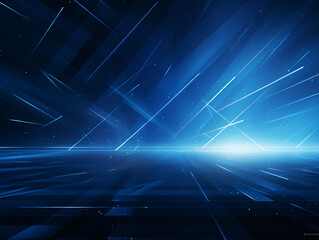Abstract blue gradient textured background with dynamic, technology background, glowing light rays,...