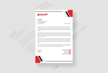 Minimal professional Clean and corporate company letterhead template design