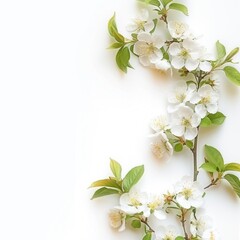 Obraz premium branch of cherry tree with flowers