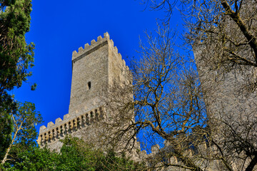Italy Sicily Erice city view on a cloudy autumn day