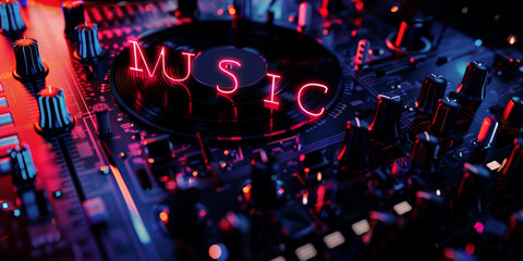Fototapeta premium Electronic music festival poster with abstract lines. Design template for flyer, presentation, brochure.