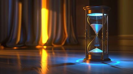 Luminescent 3D hourglass reminds us of the passage of time.