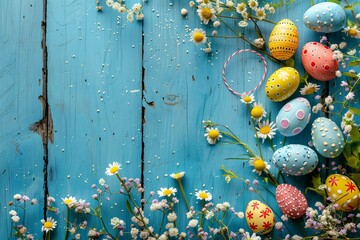 Happy Easter Eggs Rose Mauve. Bunny hopping in flower thankful decoration. Adorable hare 3d sing rabbit illustration. Holy week Seasonal bloom card Orange Creamsicle - obrazy, fototapety, plakaty