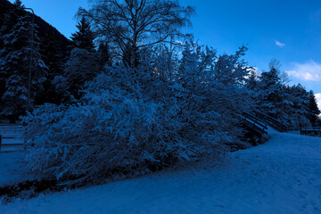 Italy Santa Maria Maggiore view on a sunny winter day