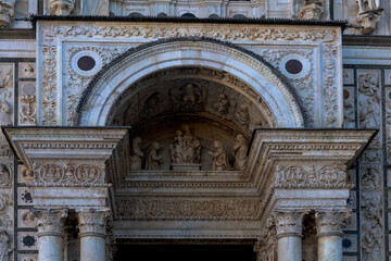 Fototapeta na wymiar Italy Pavia monastery Certosa di Pavia on a sunny winter day