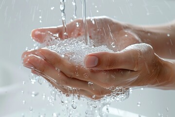 Fototapeta premium hand washing with water