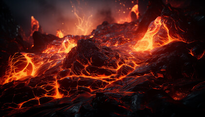 Fototapeta na wymiar volcano lava. 