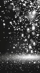 Sparkling glitter, abstract black and white background