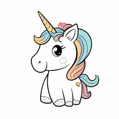 Magical Cute Unicorn Drawings and Stickers: Whimsical Fantasy Creatures for Kids Room Decor, Birthday Party Favors, and DIY Scrapbooking - Adorable Rainbow Unicorn Illustrations