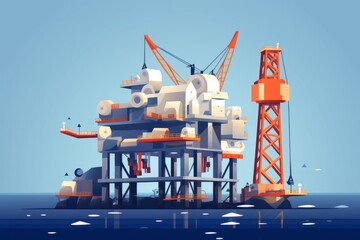 Large Floating Structure With Crane