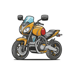 Big isolated colorful motorcycle vector	