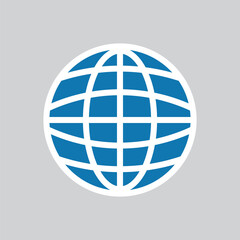 Global communication sphere icon. Internet connectivity web and technology theme. Isolated design. Vector illustration.  