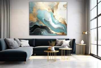 silver gold teal abstract painting abstract painting