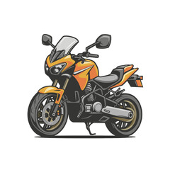 Obraz na płótnie Canvas Big isolated colorful motorcycle vector 