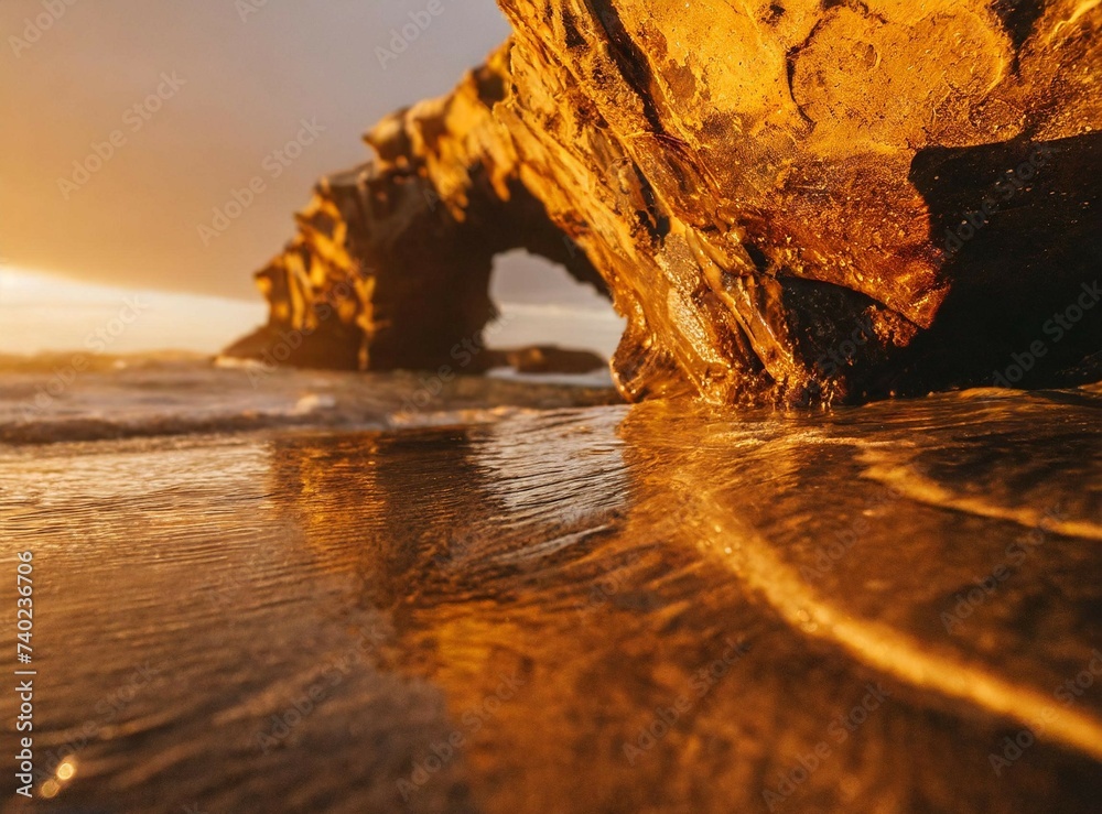 Canvas Prints Macro photography of rocky beach