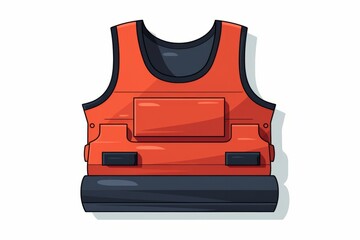 An Orange Vest With a Black Collar