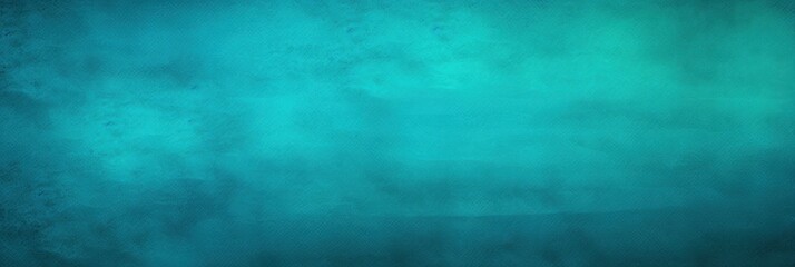 Fototapeta na wymiar Turquoise retro gradient background with grain texture