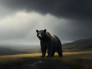Black bear in nature