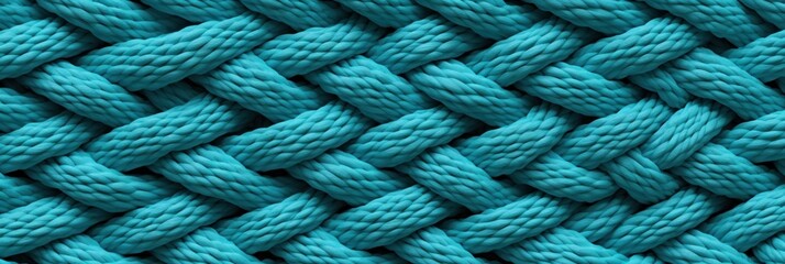 Turquoise rope pattern seamless texture - obrazy, fototapety, plakaty