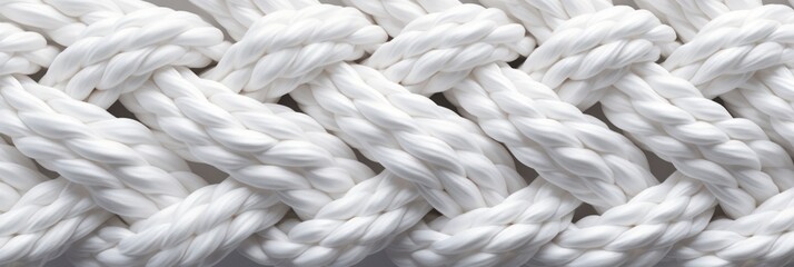 White rope pattern seamless texture - obrazy, fototapety, plakaty