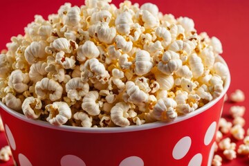 Freshly Popped Popcorn in Decorative Bowl
