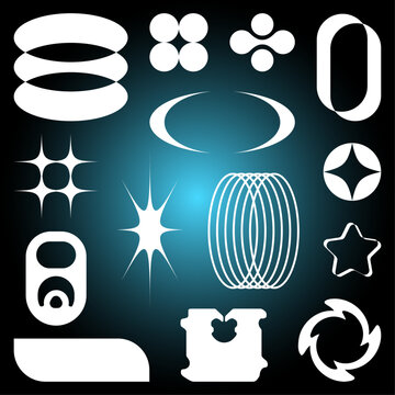 Bold y2k Shapes Set