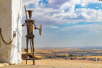 Miguel de Cervantesin, Consuegra, Toledo, Castilla La Mancha, Spain - obrazy, fototapety, plakaty