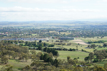 View over the town of Bathurst from Mount Panorama