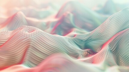 Creative generative AI image with beige pink and green pattern as abstract background