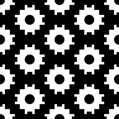 Seamless pattern. Tribe motif. Figures ornament. Ethnic background. Crosses illustration. Tribal wallpaper. Folk image. Ancient mosaic. Digital paper, web design, textile print. Vector artwork.