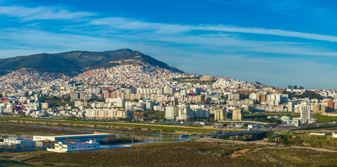 Naklejka na ściany i meble Panoramic view of the city Tetouan Morocco