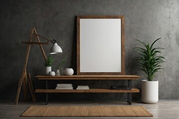  Empty framed canvas for mockups and art