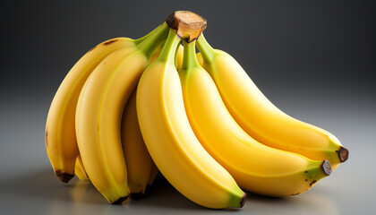 Fresh, ripe banana a healthy, sweet, tropical snack generated by AI