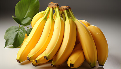 Fresh, ripe bananas a healthy, vibrant snack from nature generated by AI