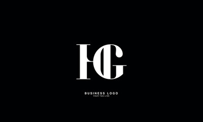 HG, GH, H, G, Abstract Letters Logo Monogram