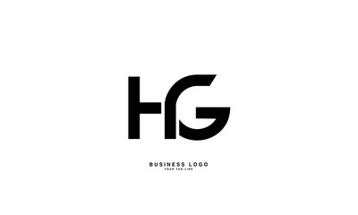 HG, GH, H, G, Abstract Letters Logo Monogram