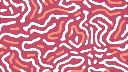 Candy cane. Vector background. Fast food sign. Cute Hand Drawn Abstract Wavy Lines Vector Pattern. Cell pattern. Vector Illustration. Minimalist pattern background. Hand Drawn Doodle. Seamless.