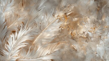 Abstract wallpaper composed of close-up views of feathers