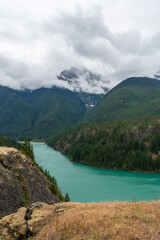 Lake Diablo on a rainy summer afternoon, North Cascades, Washington