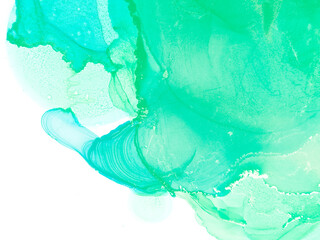 Blue Veil Silk. Glitter Texture Circle. Chic