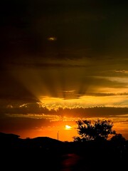 sunset in the mountains