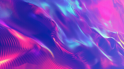 Obraz premium Holographic surface pattern. Colorful shiny texture background. Luxury risch style wallpaper. Digital artistic artwork raster bitmap illustration. Graphic design art. AI artwork. 