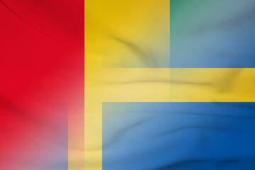 Guinea and Sweden national flag international negotiation SWE GIN