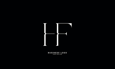 HF, FH, H, F, Abstract Letters Logo Monogram