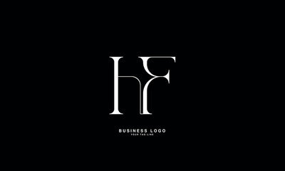 HF, FH, H, F, Abstract Letters Logo Monogram