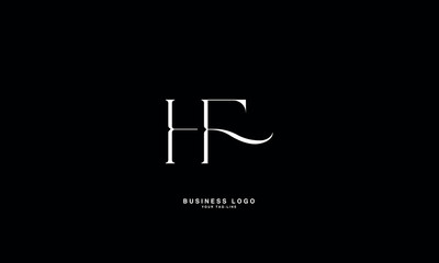 HF, FH, H, F, Abstract Letters Logo Monogram