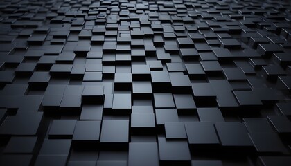 cubes pattern polished opache metal dark background